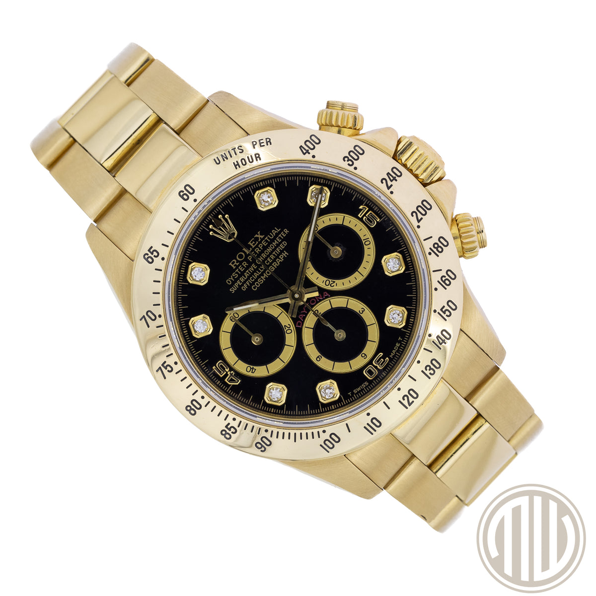 Rolex Daytona Zenith | Black Dial | Lc 100 | 18Karat Yellow Gold | Box & Papers