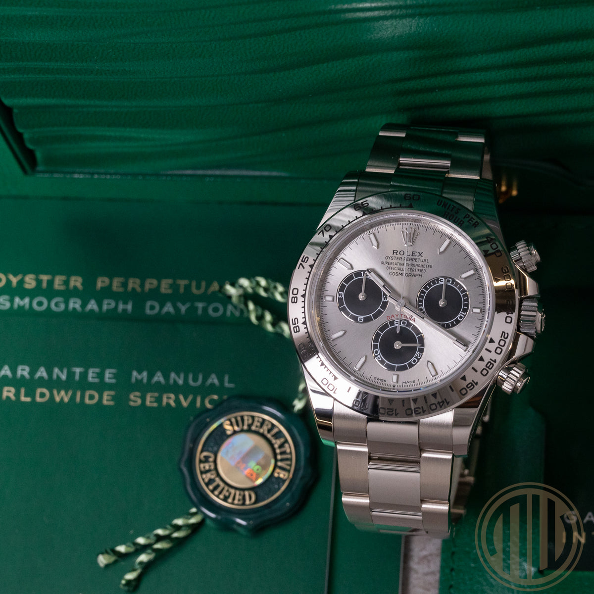Rolex Daytona Cosmograph Ghost Dial | Lc100 | Orig. Invoice | Box and Papers | 2023