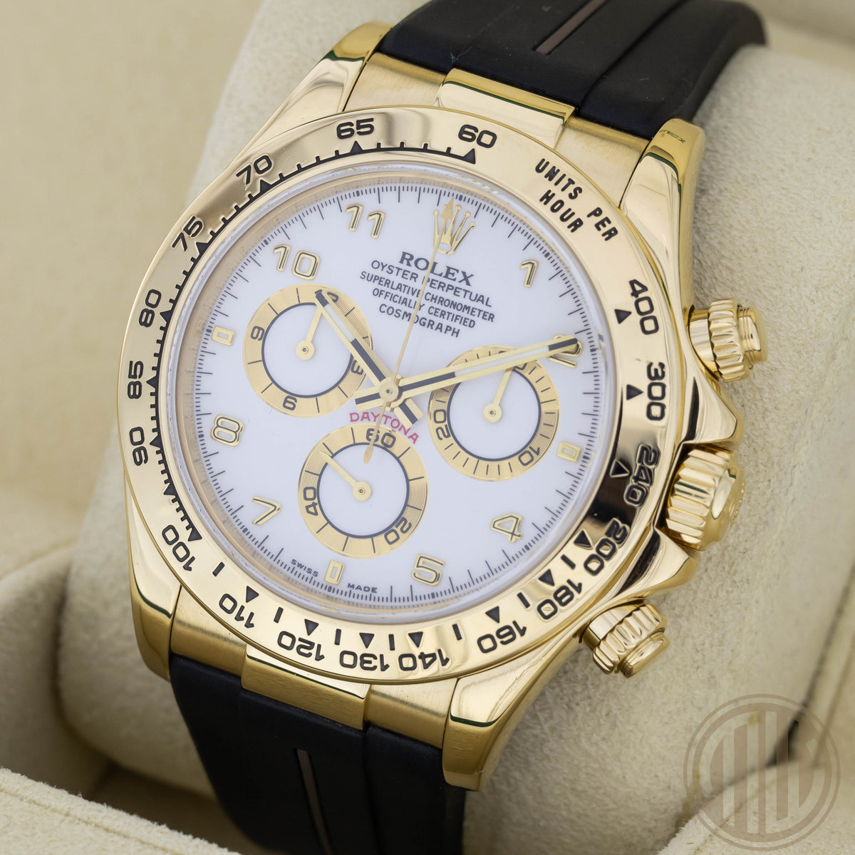 Rolex Daytona White Dial | 18kt Yellowgold | Box and Papers | 2009