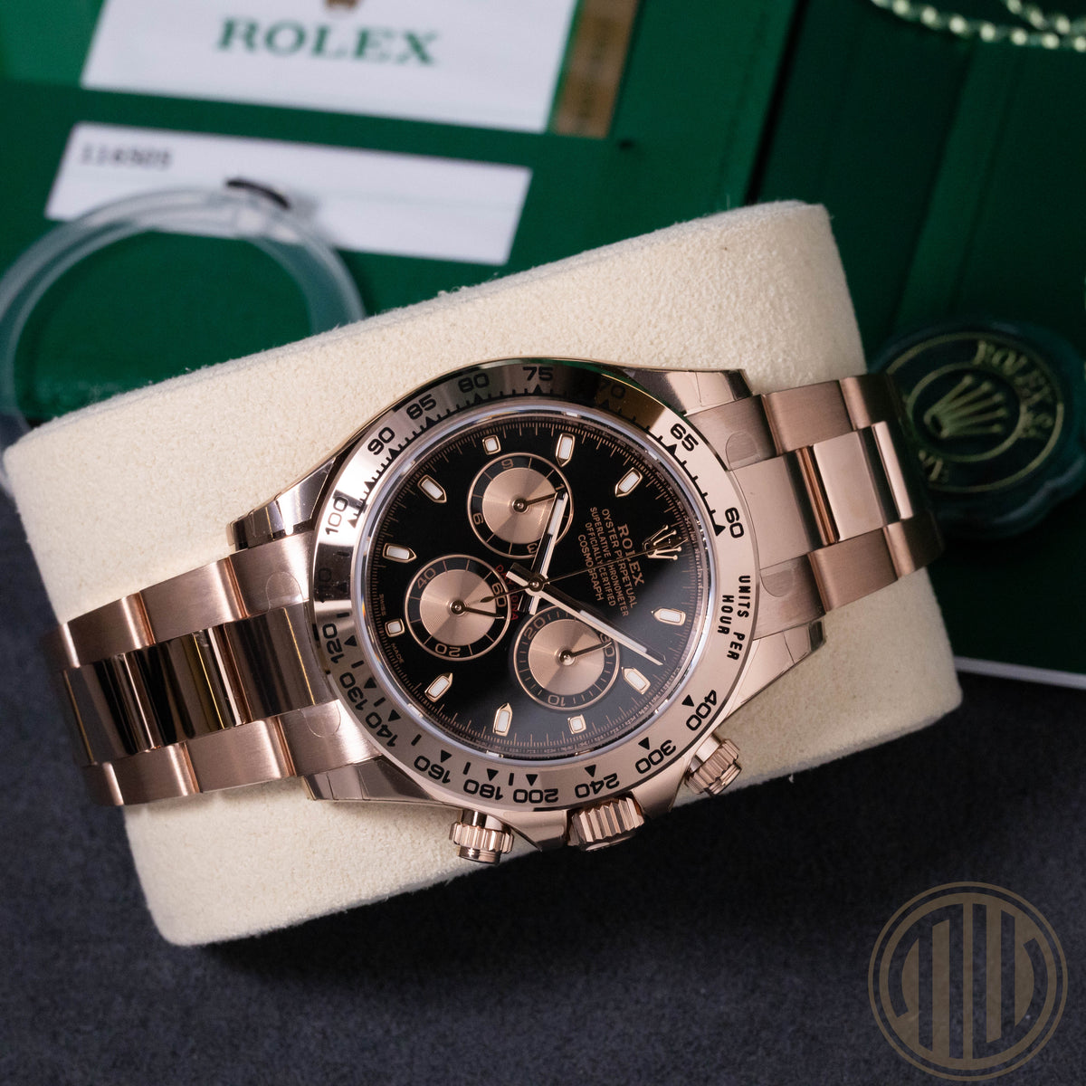 Rolex Daytona Everose | Black Dial | New | Full-Sticker | Box and Papers