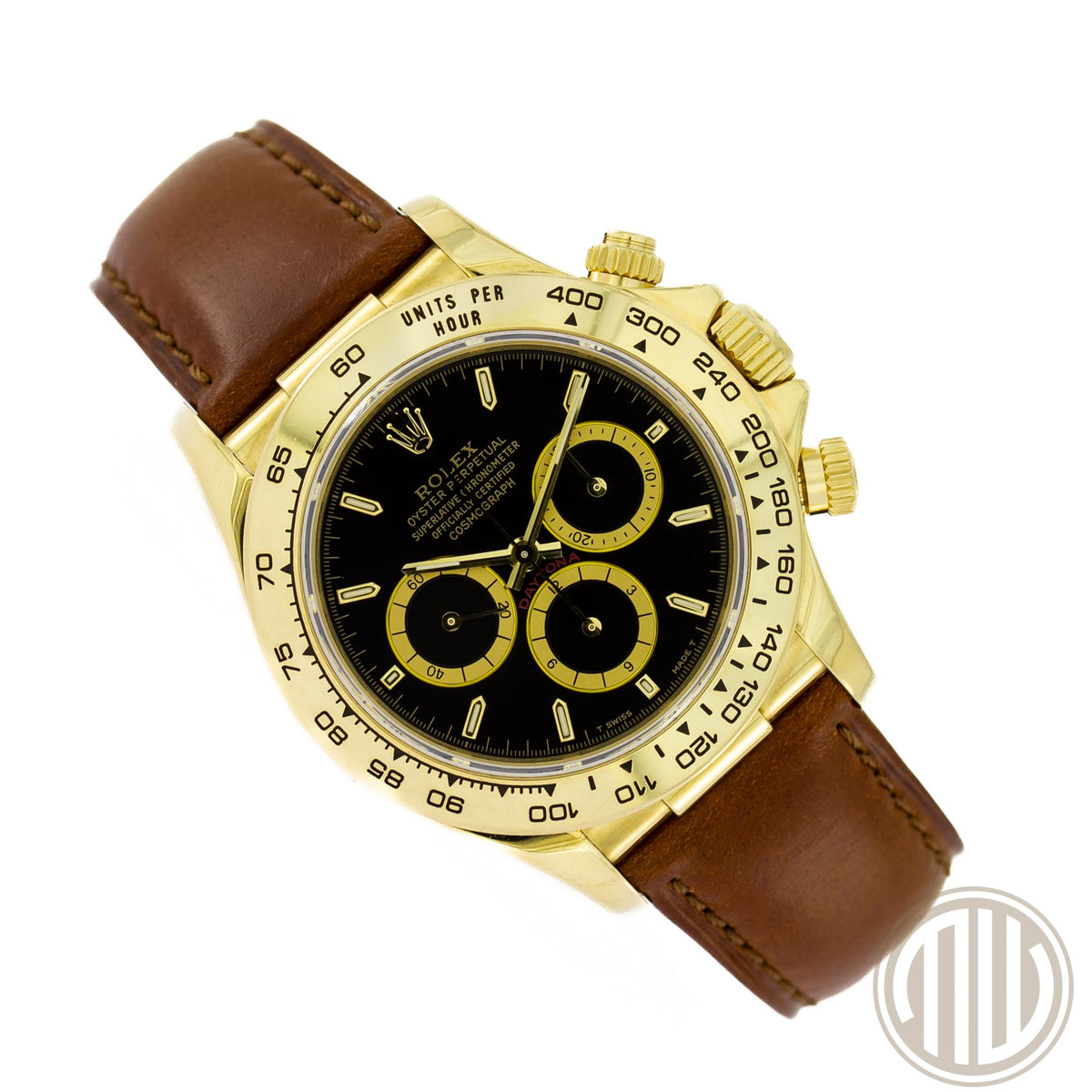 Rolex Daytona | Zenith | Lc 100 | Black Dial | 18Karat Yellow Gold | Box & Papers | 16518