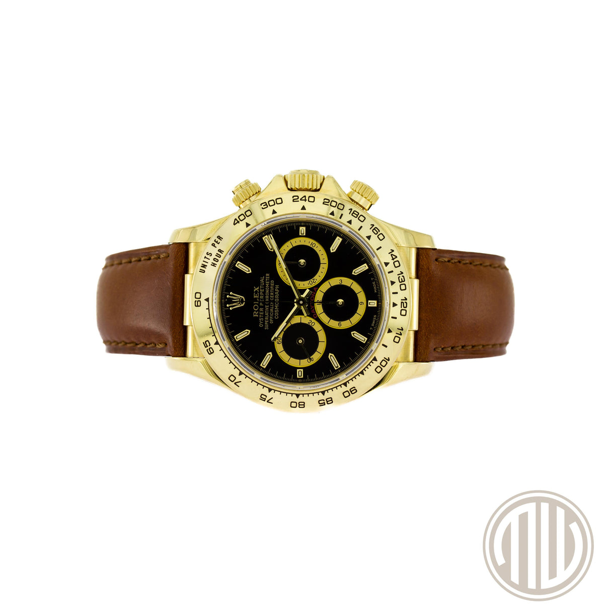 Rolex Daytona | Zenith | Lc100 | Black Dial | 18K Yellow Gold | Box &amp; Papers | 16518