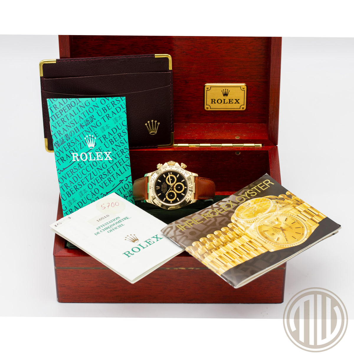 Rolex Daytona | Cenit | Lc100 | Esfera negra | Oro amarillo de 18 quilates | Caja y papeles | 16518