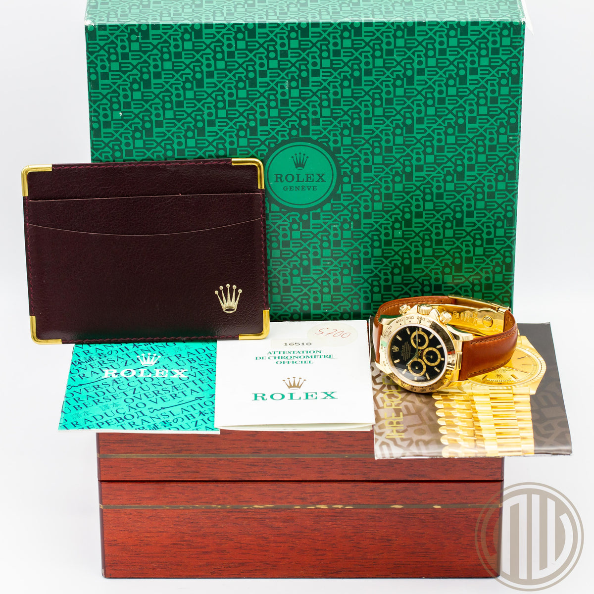 Rolex Daytona | Zenith | Lc 100 | Black Dial | 18Karat Yellow Gold | Box & Papers | 16518