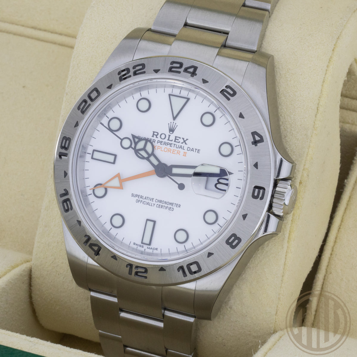 Rolex Explorer II White Dial New | Full-Sticker | Lc100 | Box and Papers | 2017