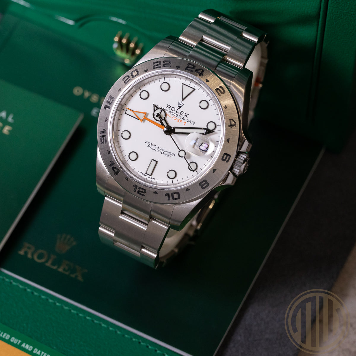 Rolex Explorer II White Dial New | Full-Sticker | Lc100 | Box and Papers | 2017