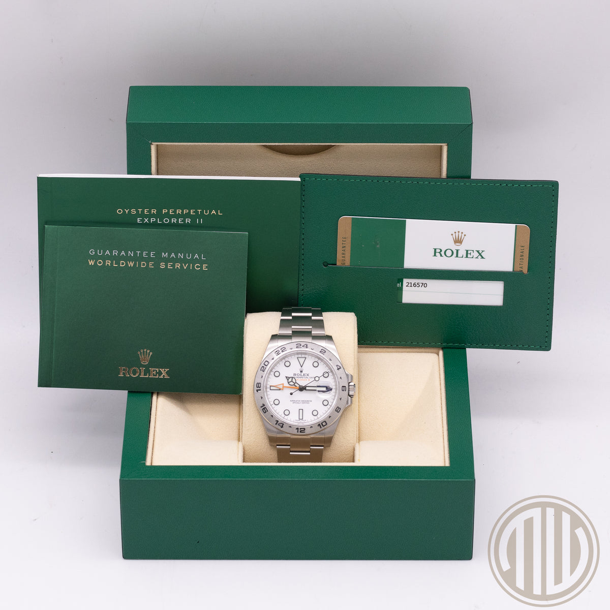 Rolex Explorer II White Dial New | Full-Sticker | Lc100 | Box and Papers | 2017
