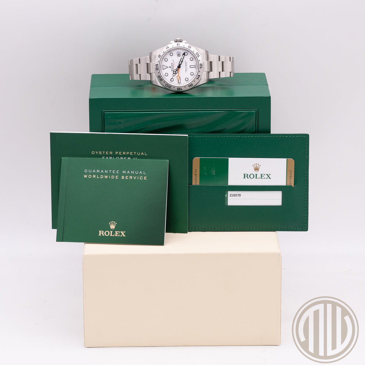 Rolex Explorer II White Dial New | Full-Sticker | Lc100 | Box and Papers | 2017