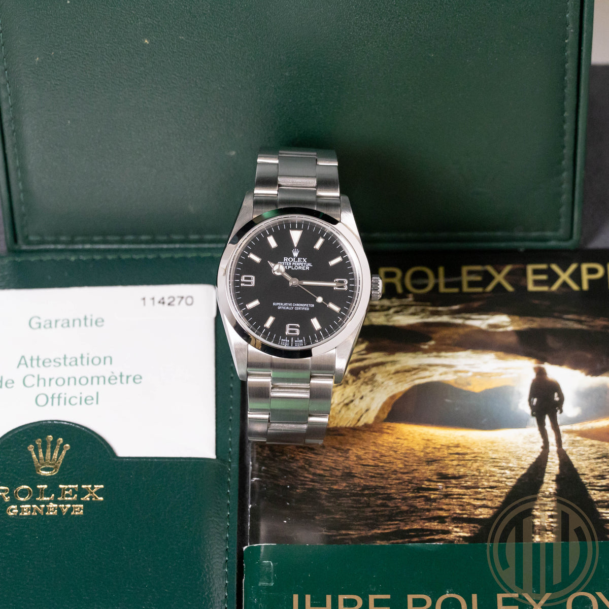 Rolex Explorer Orig. Invoice | F-Serie | Box and Papers | 2005 | 114270