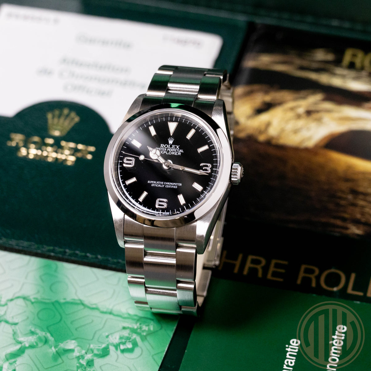 Rolex Explorer Orig. Invoice | F-Serie | Box and Papers | 2005 | 114270