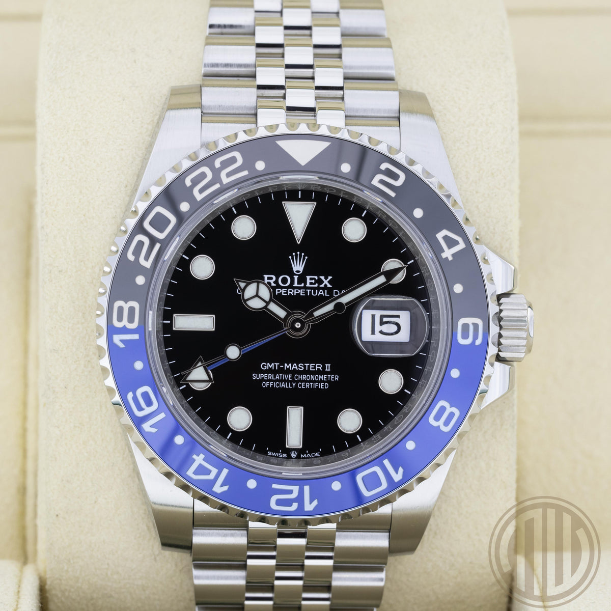 Rolex GMT-Master II Batgirl | Jubilee-Bracelet | Box and Papers | 2022 | Ref: 126710BLNR