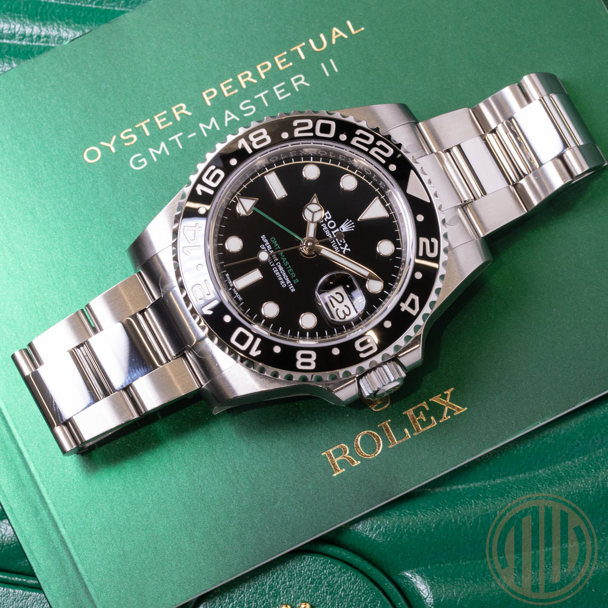 Rolex GMT-Master II New Lc 100 Full-Stickers Box and Papers