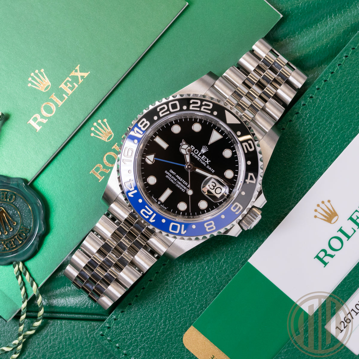 Rolex GMT-Master II Batgirl | Jubilee | LC100 | Box and Papers | 2019