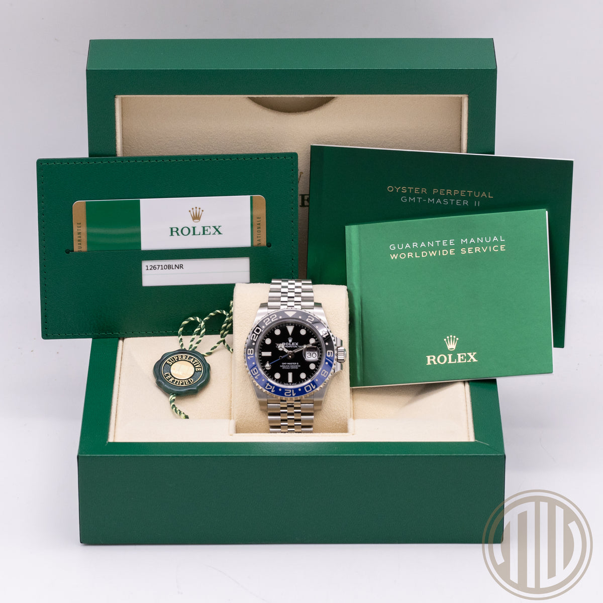 Rolex GMT-Master II Batgirl | Jubilee | LC100 | Box and Papers | 2019