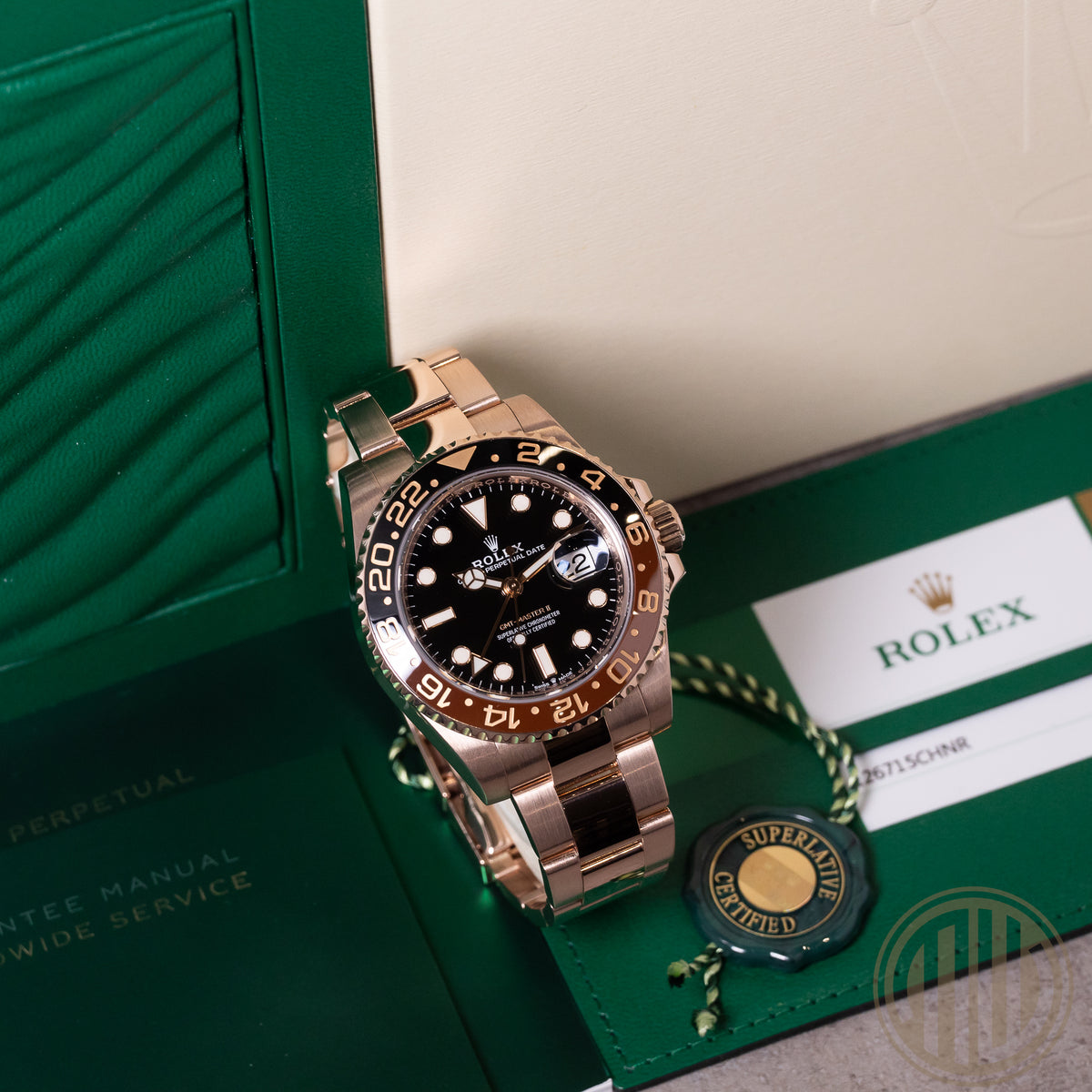 Rolex GMT-Master II 18kt Everose | Rootbeer | Box and Papers | 2019 | 126715CHNR