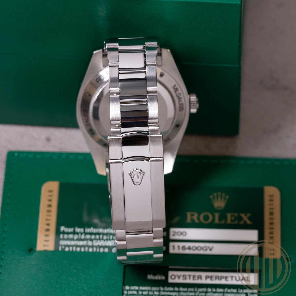 Rolex Milgauss Green | 116400GV | Box and Papers | 2014