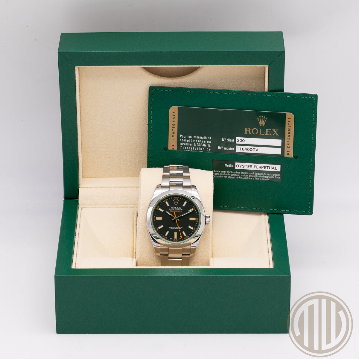 Rolex Milgauss Green | 116400GV | Box and Papers | 2014