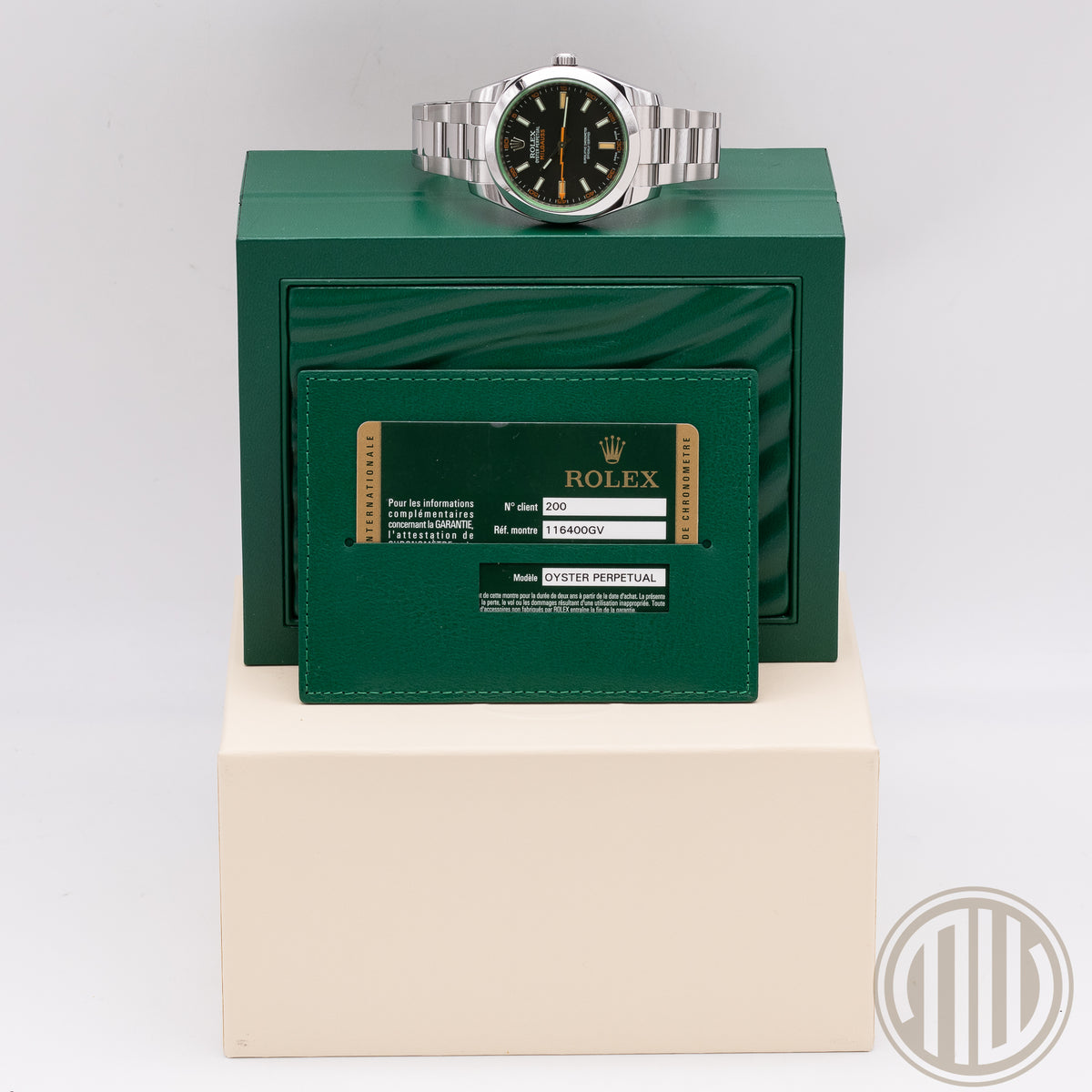 Rolex Milgauss Green | 116400GV | Box and Papers | 2014