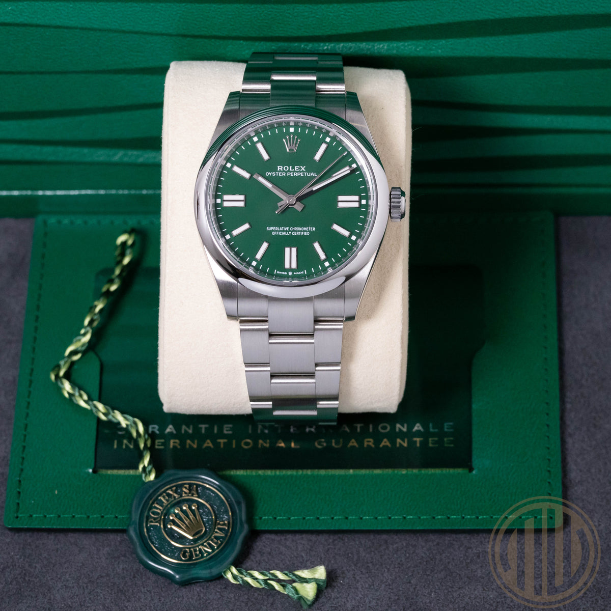 Rolex Oyster Perpetual  Green Dial | 41mm | Box and Papers | 2025 | 134300