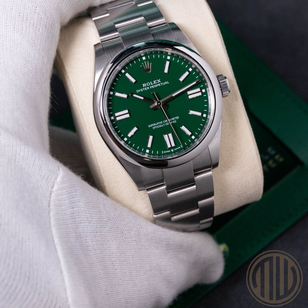 Rolex Oyster Perpetual  Green Dial | 41mm | Box and Papers | 2025 | 134300