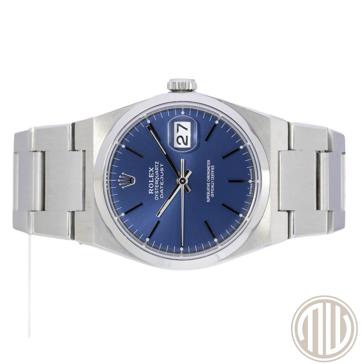 Rolex Datejust Oysterquartz Blue Dial | Rolex Warranty | Lc100 | Box and Papers | 1990