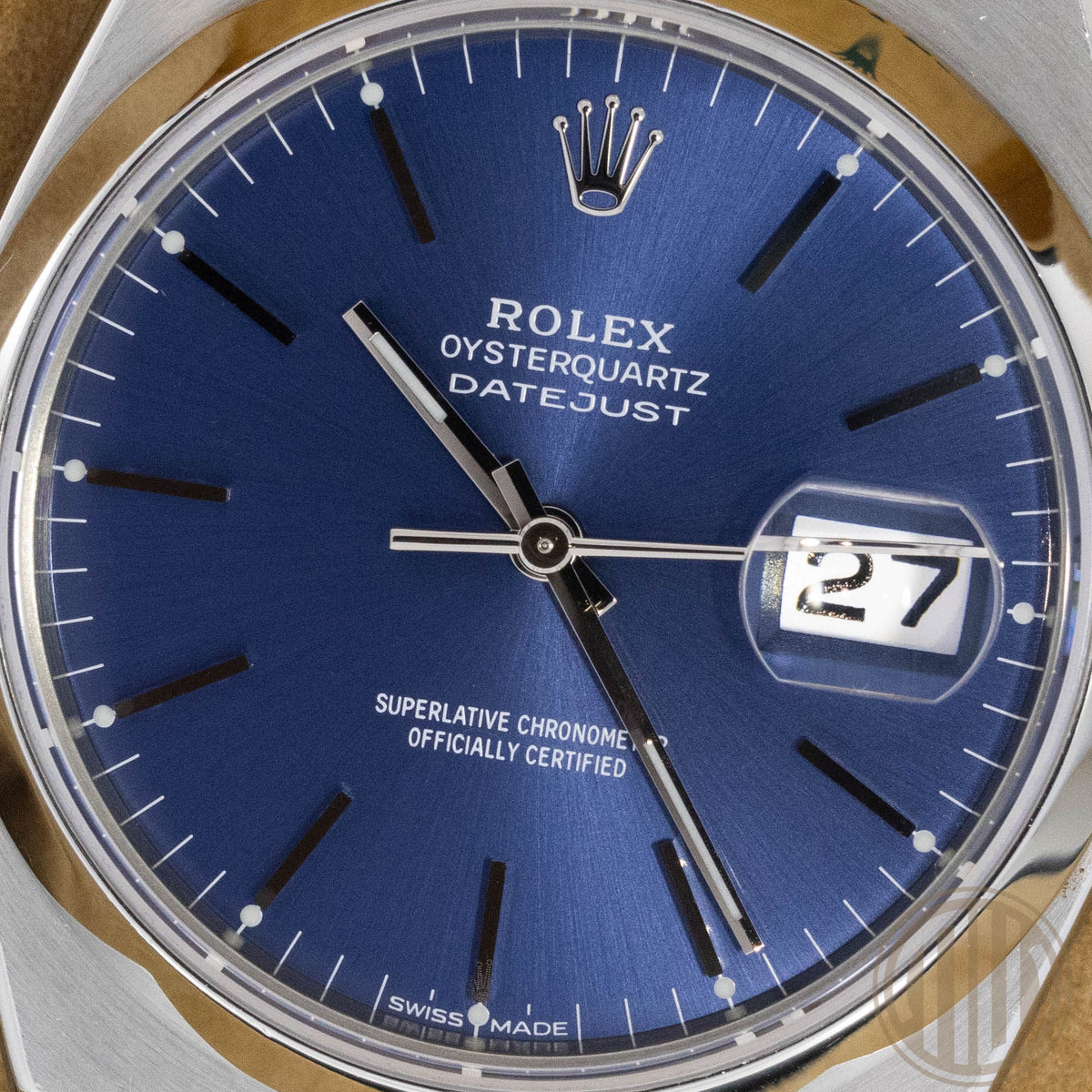 Rolex Datejust Oysterquartz Blue Dial | Rolex Warranty | Lc100 | Box and Papers | 1990