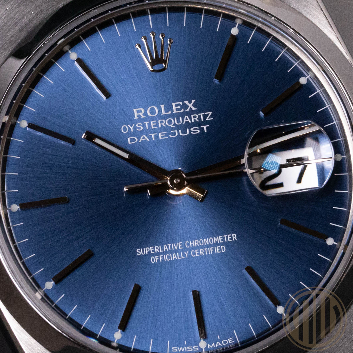 Rolex Datejust Oysterquartz Blue Dial | Rolex Warranty | Lc100 | Box and Papers | 1990