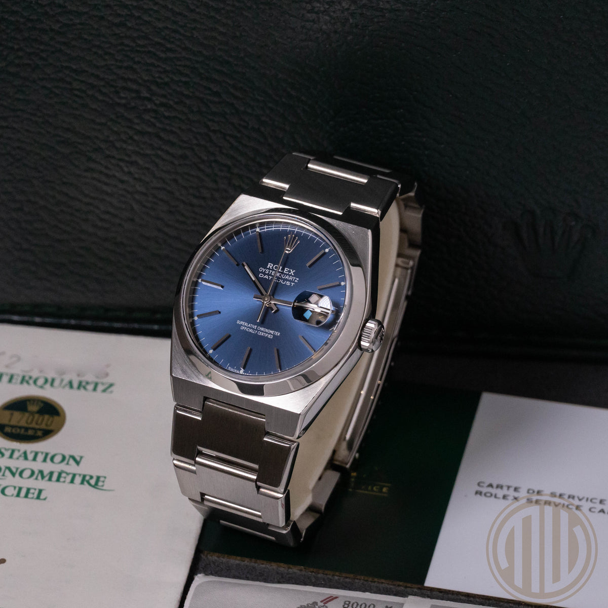 Rolex Datejust Oysterquartz Blue Dial | Rolex Warranty | Lc100 | Box and Papers | 1990