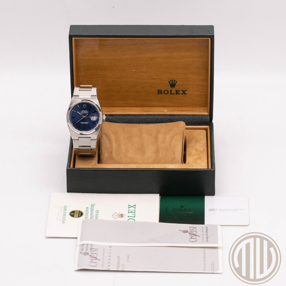 Rolex Datejust Oysterquartz Blue Dial | Rolex Warranty | Lc100 | Box and Papers | 1990