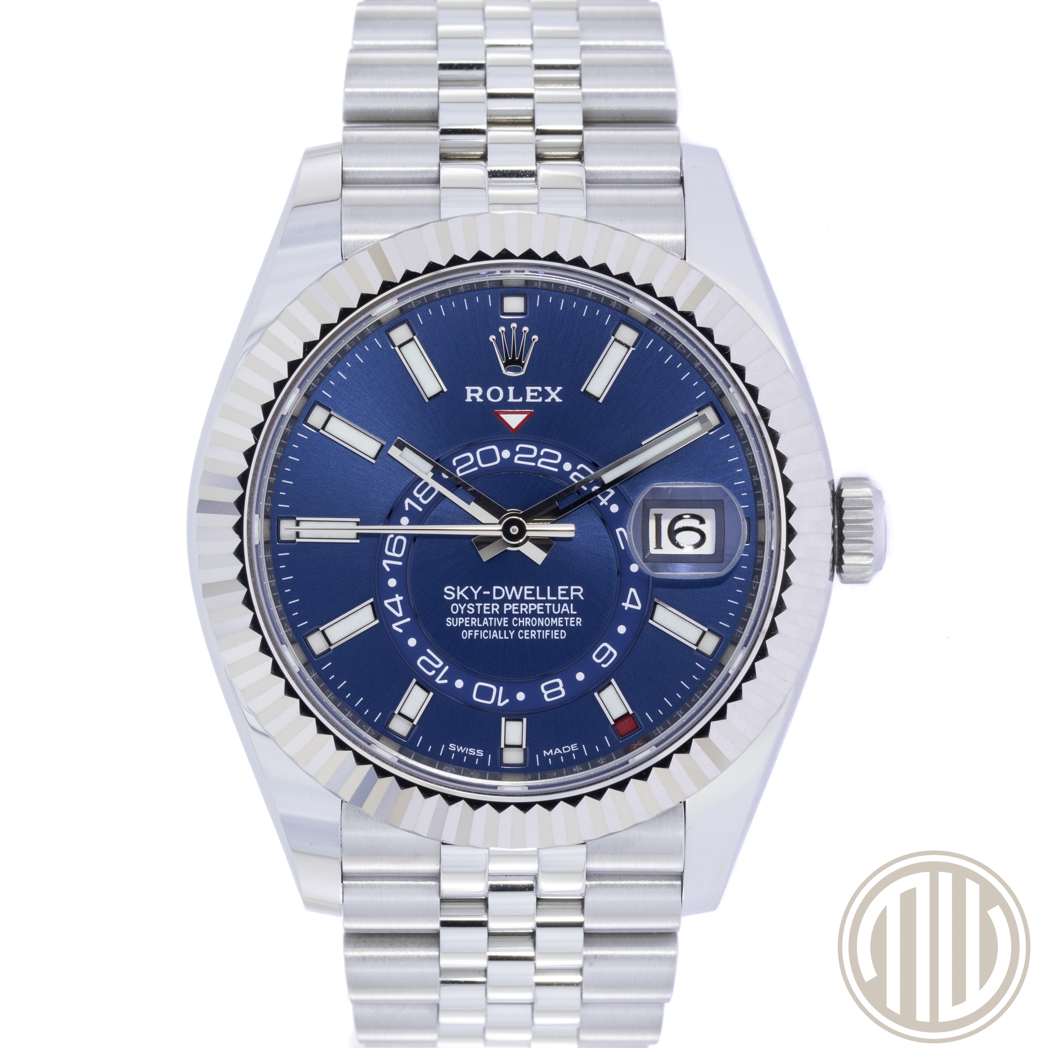 Rolex Sky Dweller Jubilee Blue Dial Box and Papers 2021 326934 Moric Watches