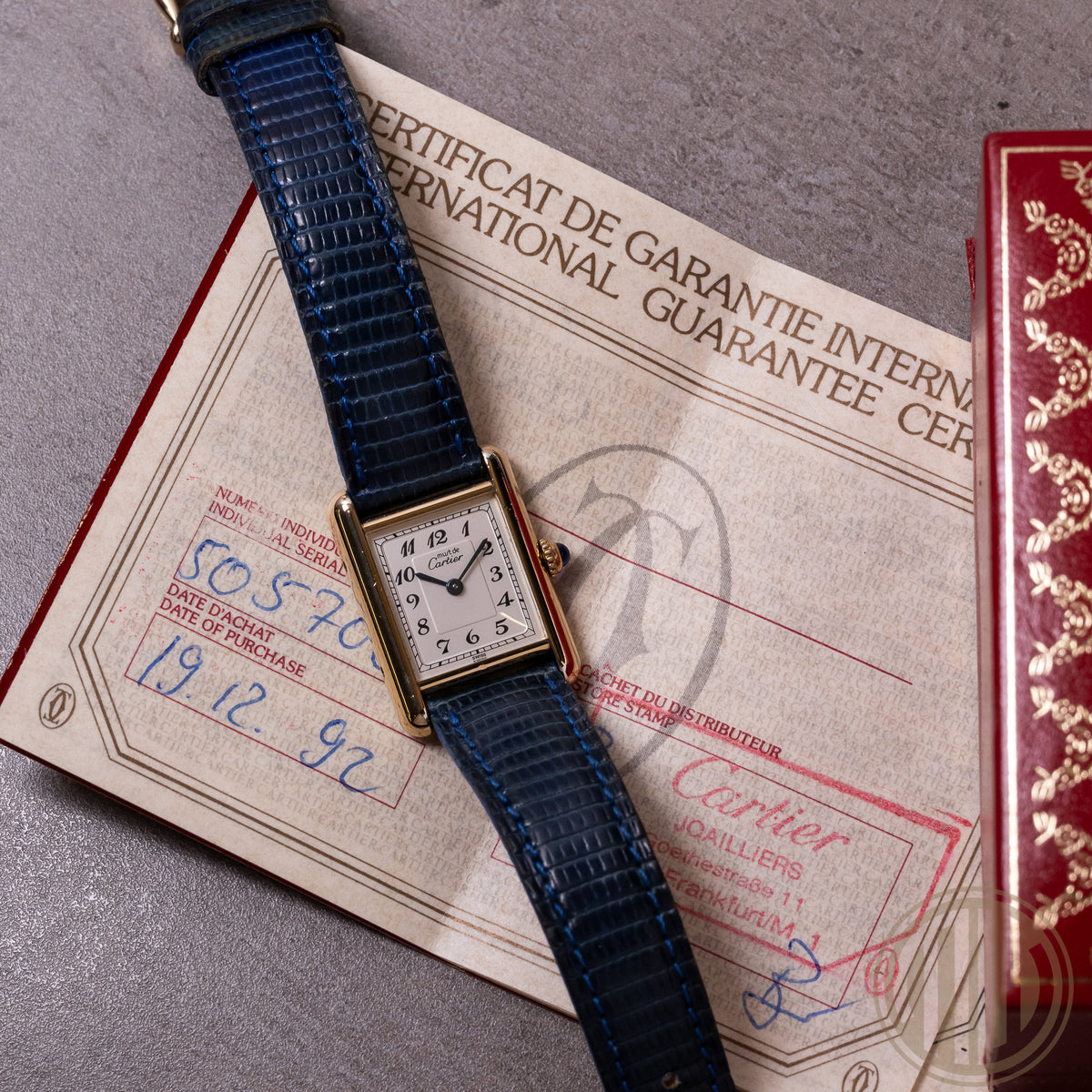 Cartier Tank Vermeil Gold Plated | Quarz | Box and Papers | 1992