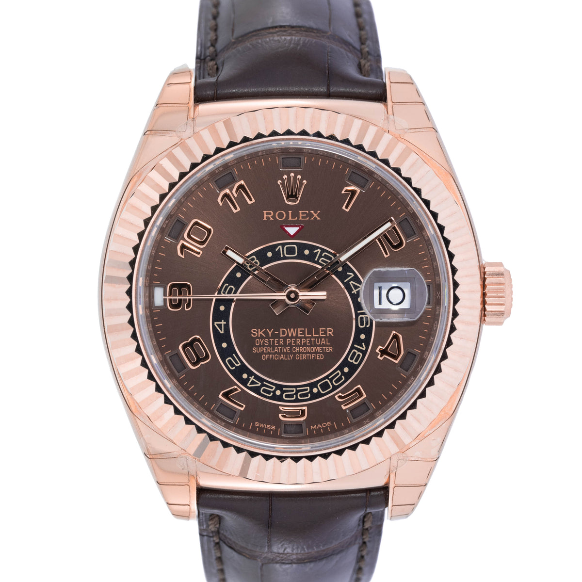 Rolex Sky-Dweller Chocolate Dial | Orig. Invoice | Full-Sticker | New | Box and Papers | 2019