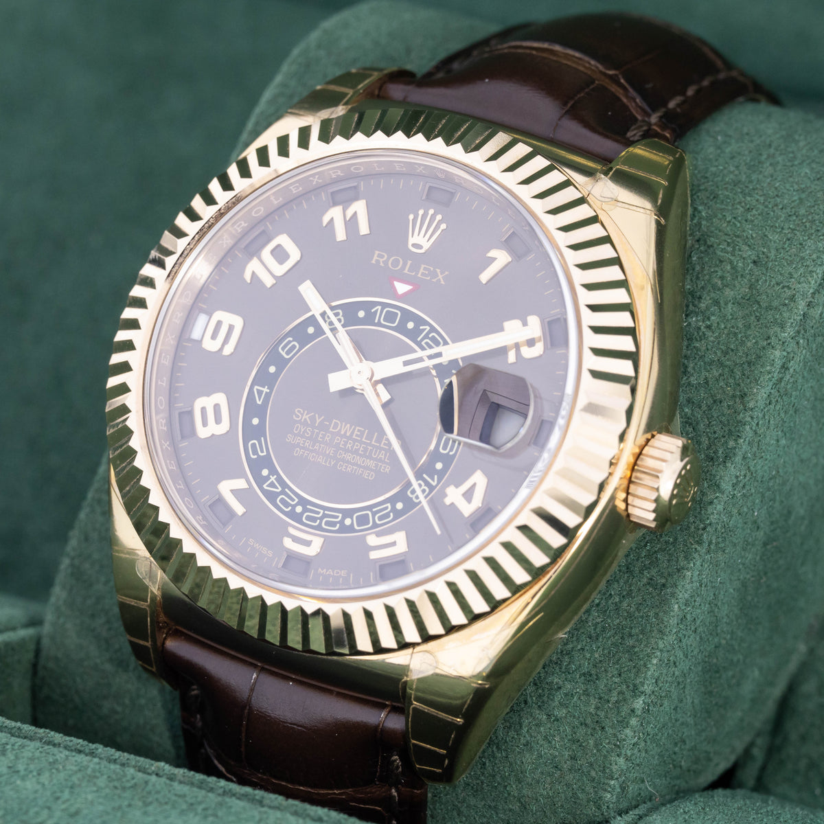 Rolex Sky-Dweller Chocolate Dial | Orig. Invoice | Full-Sticker | New | Box and Papers | 2019