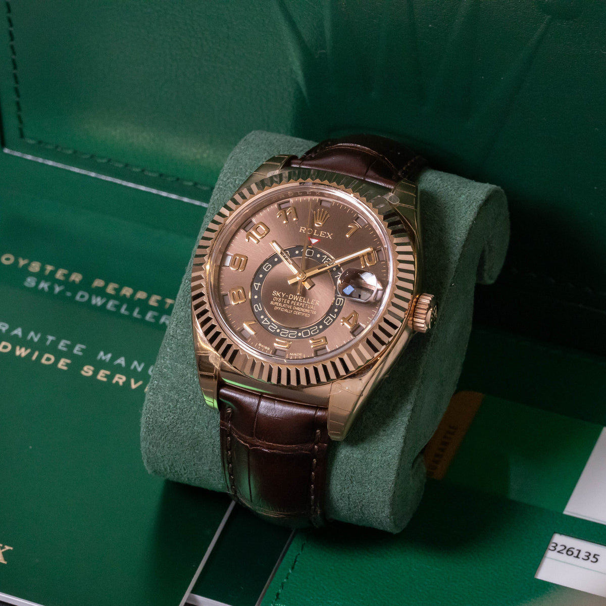 Rolex Sky-Dweller Chocolate Dial | Orig. Invoice | Full-Sticker | New | Box and Papers | 2019