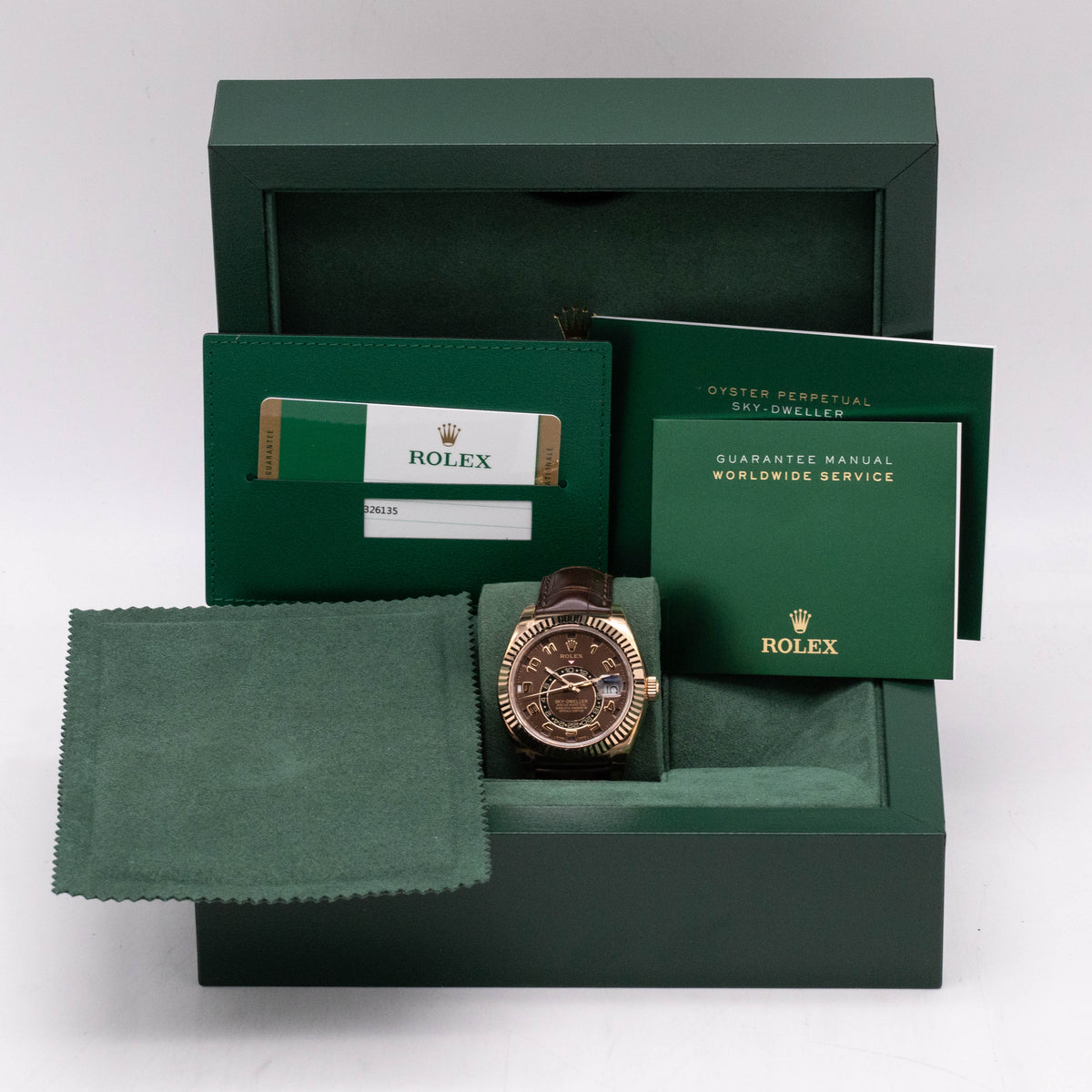 Rolex Sky-Dweller Chocolate Dial | Orig. Invoice | Full-Sticker | New | Box and Papers | 2019
