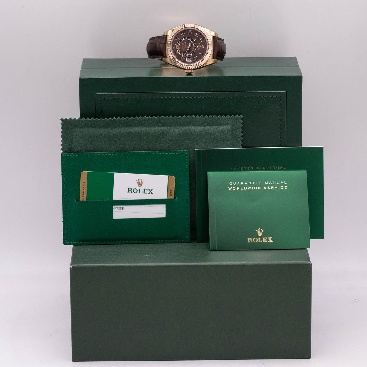 Rolex Sky-Dweller Chocolate Dial | Orig. Invoice | Full-Sticker | New | Box and Papers | 2019