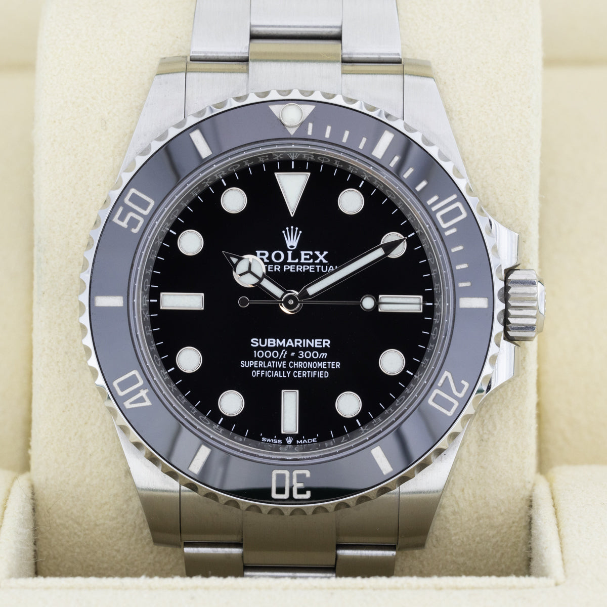Rolex Submariner (sin fecha) Acero inoxidable Caja y Papeles