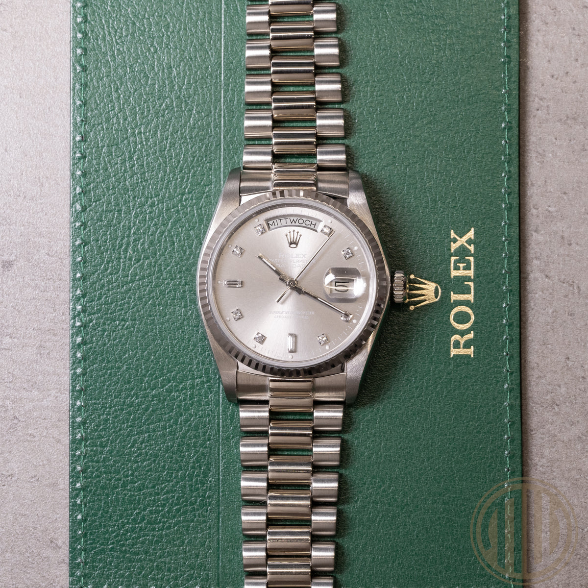 Rolex Day-Date 36 Ghost Dial Diamomd | 18ct Whitegold | Ref: 18039