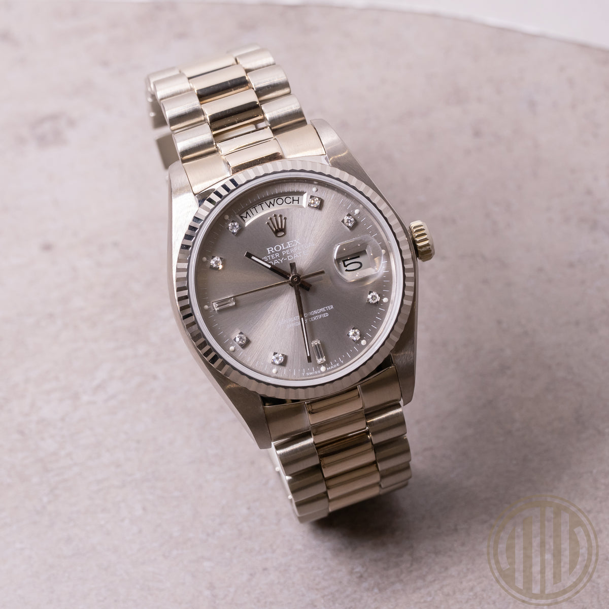 Rolex Day-Date 36 Ghost Dial Diamomd | 18ct Whitegold | Ref: 18039