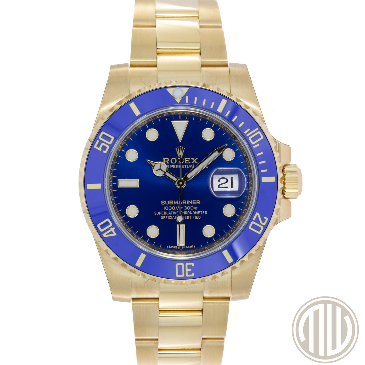 Rolex Submariner Date Blue Dial | Full-Sticker | Lc100 | New | Unworn | Box and Papers | 2019 | 116618LB