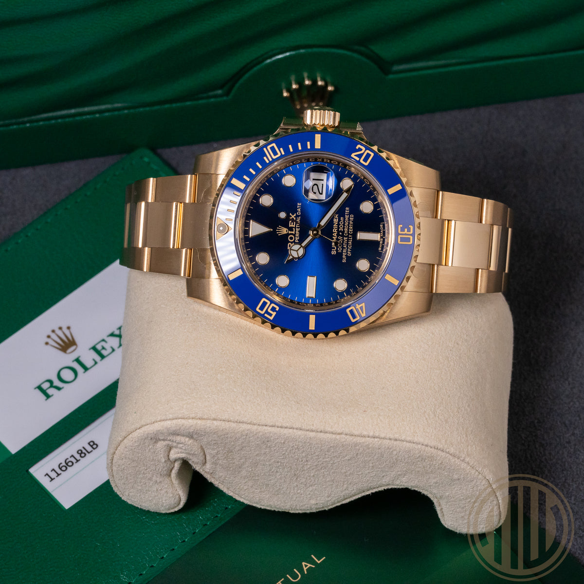Rolex Submariner Date Blue Dial | Full-Sticker | Lc100 | New | Unworn | Box and Papers | 2019 | 116618LB