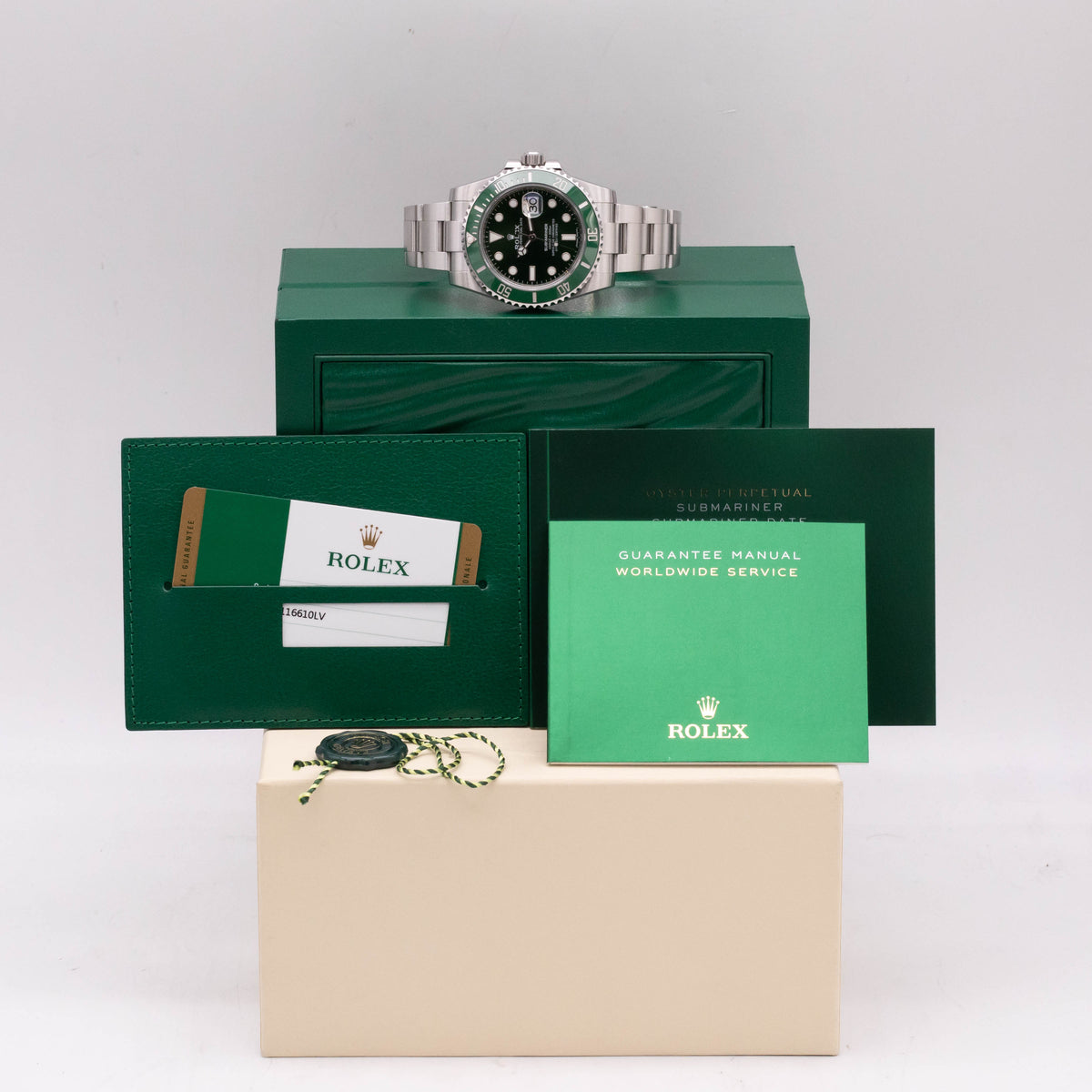 Rolex Submariner Date Hulk | Lc100 | Green Dial | Box and Papers | 2017 | 116610LV