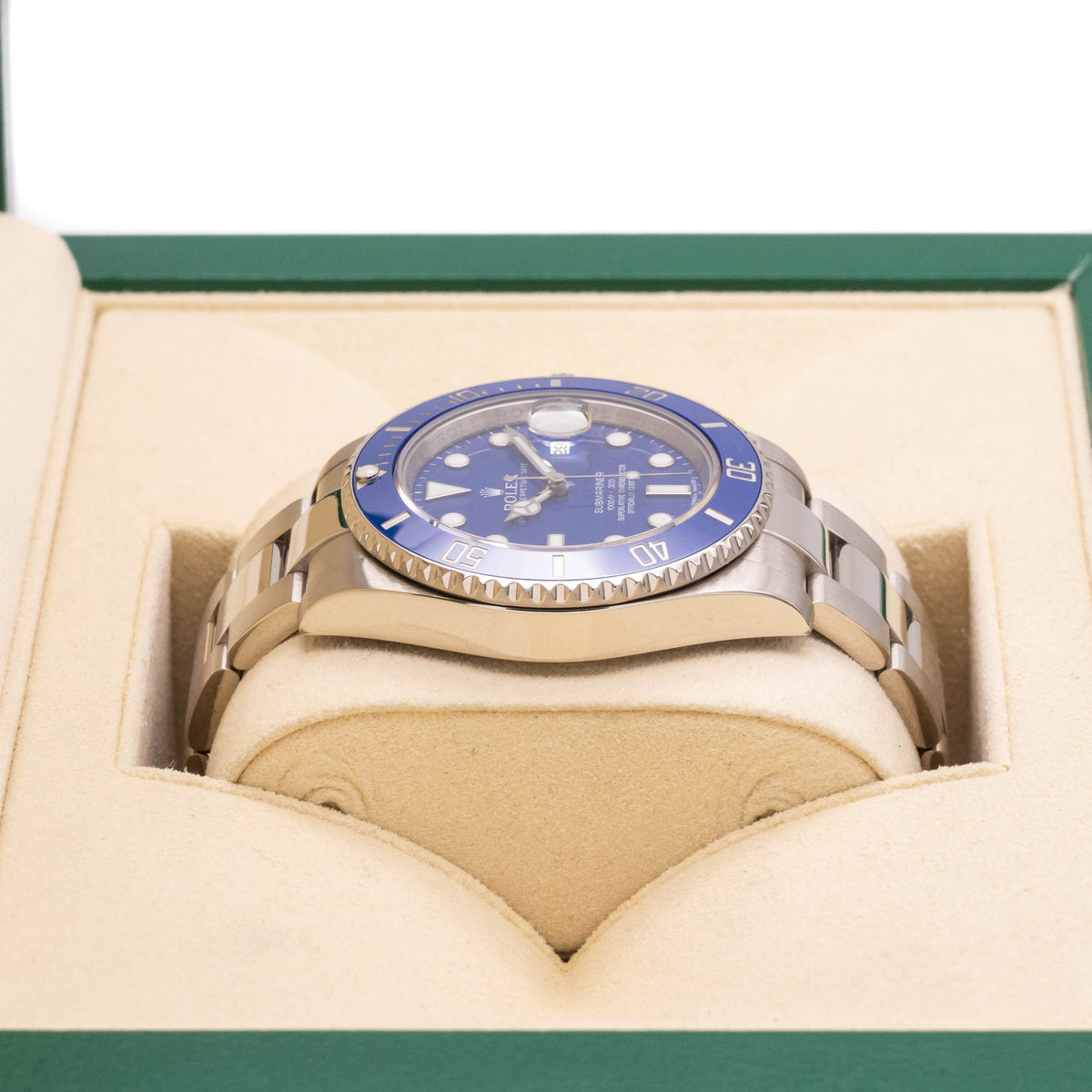 Rolex Submariner Date Smurf | 18kt Whitegold | Box and Papers | 2017