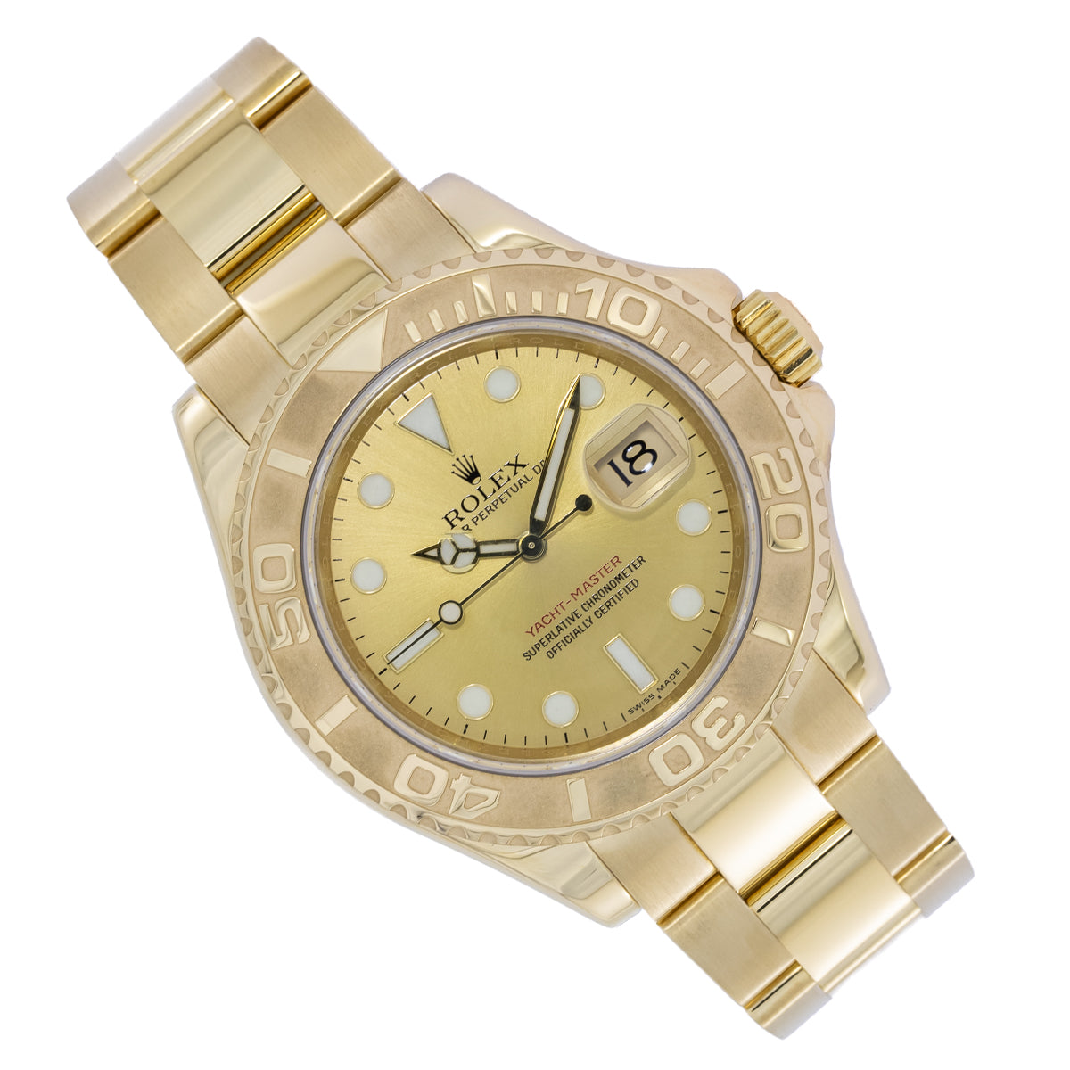 Rolex Yacht-Master 40 Oro amarillo de 18 quilates | Árbitro: 16628 | Esfera champán | Conjunto completo | 2008