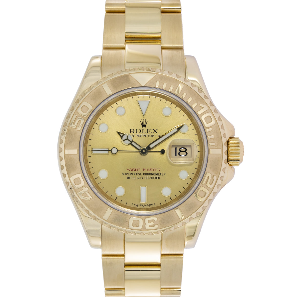 Rolex Yacht-Master 40 18 Karat Yellowgold | Ref: 16628 | Champagne Dial | Fullset | 2008