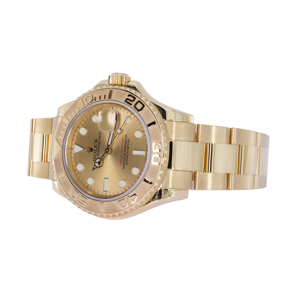 Rolex Yacht-Master 40 Oro amarillo de 18 quilates | Árbitro: 16628 | Esfera champán | Conjunto completo | 2008