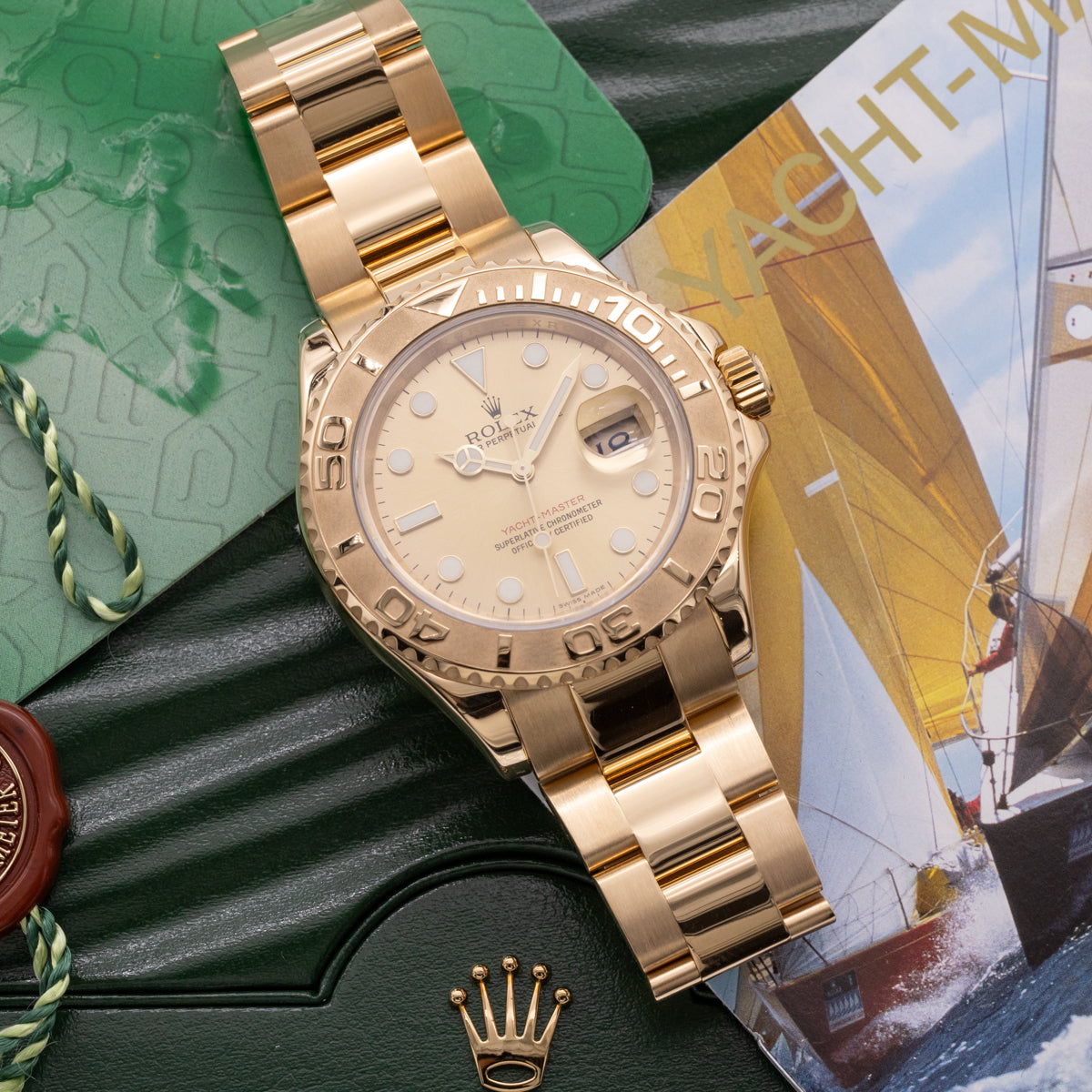 Rolex Yacht-Master 40 18K Yellow Gold | Ref: 16628 | Champagne Dial | Full set | 2008