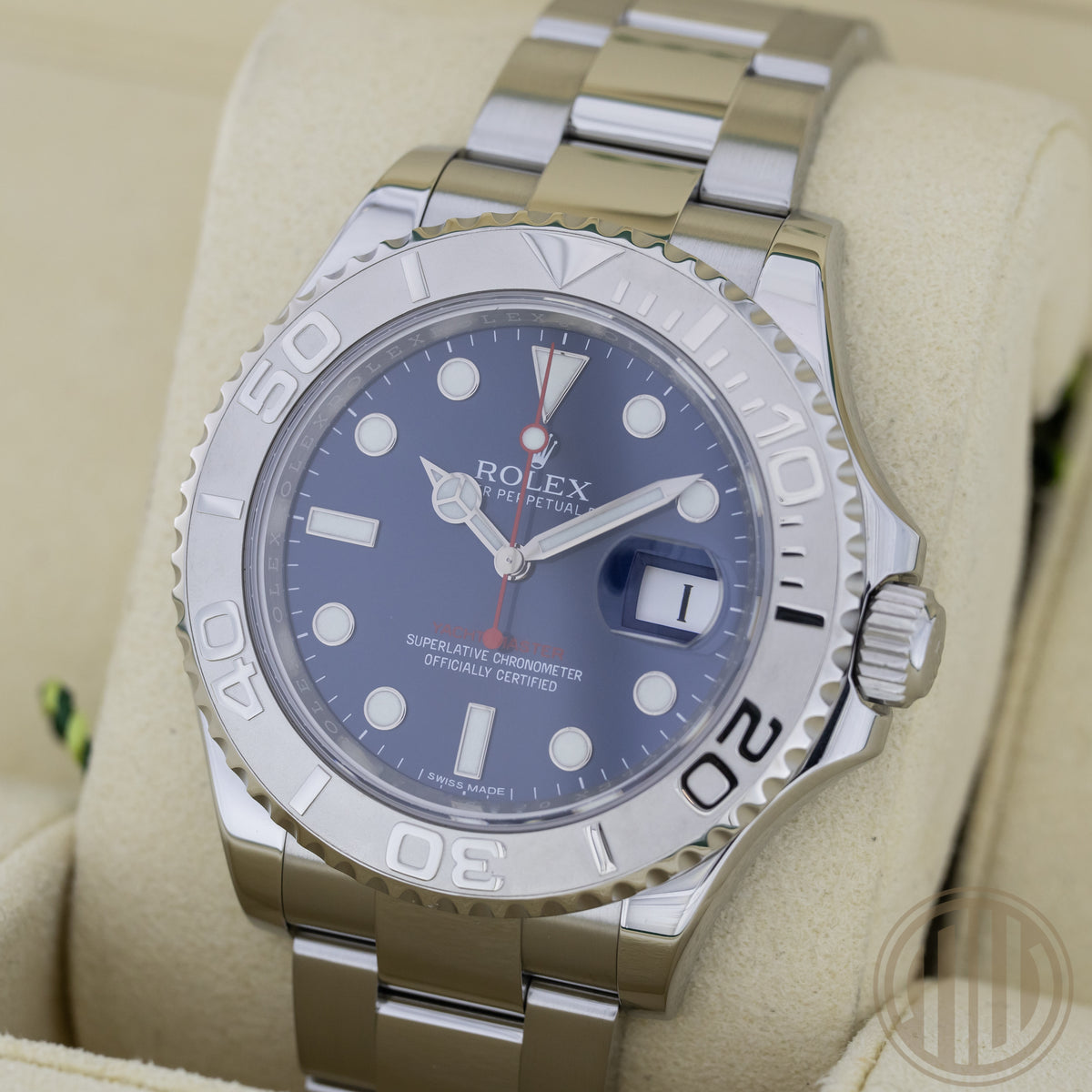 Rolex Yacht-Master 40 Lc100 Blue Dial | Platin Bezel | Box and Papers | 2016 | 16622