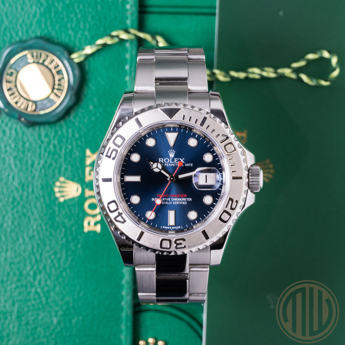 Rolex Yacht-Master 40 Lc100 Blue Dial | Platin Bezel | Box and Papers | 2016 | 16622