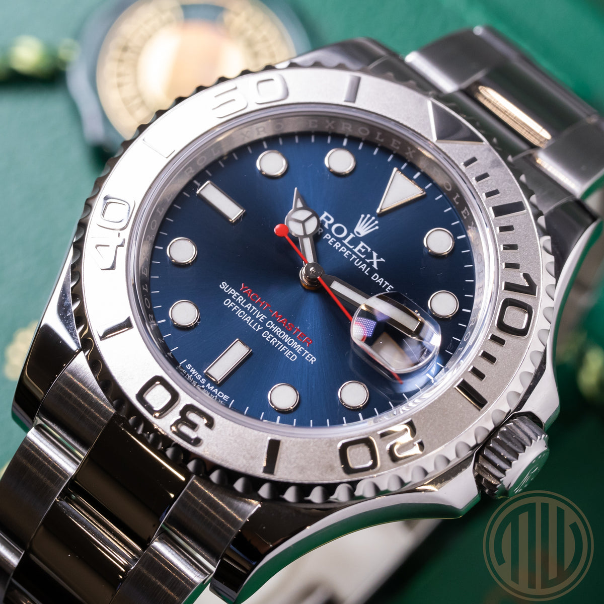 Rolex Yacht-Master 40 Lc100 Blue Dial | Platin Bezel | Box and Papers | 2016 | 16622